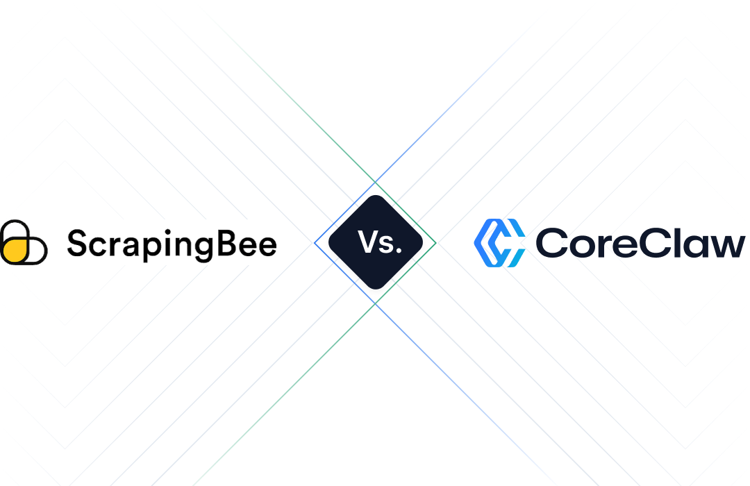 ScrapingBee and CoreClaw comparison graphic